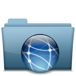 Blue Folder Remote Icon 256x256 png